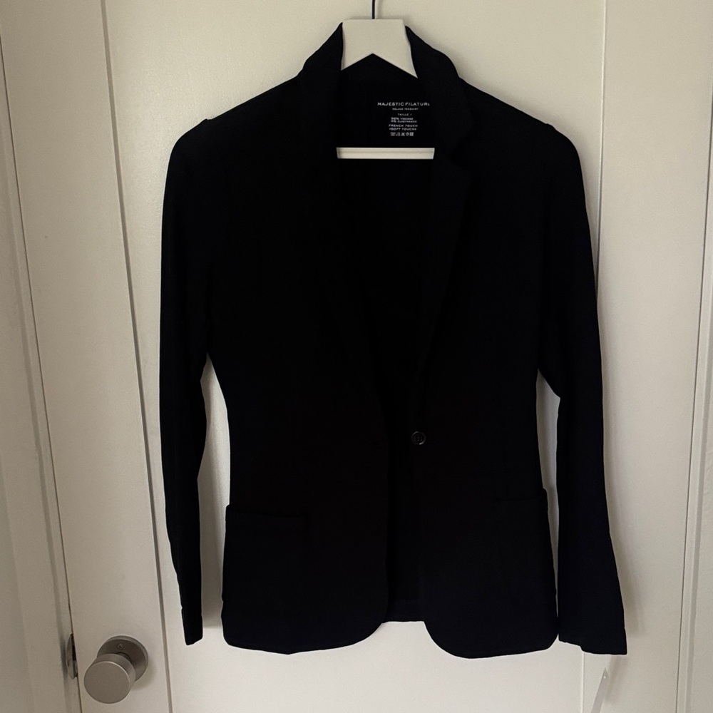 Majestic Filatures French Terry One-Button Blazer